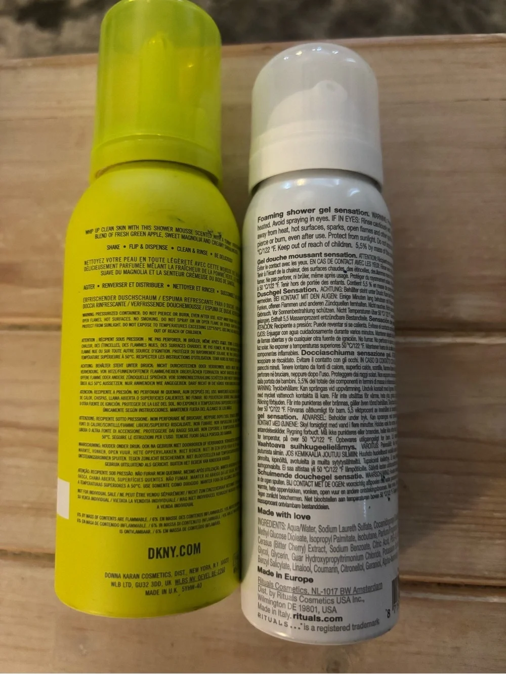 DKNY Be Delicious Refreshing Shower Mousse & Rituals foaming shower gel (405)
